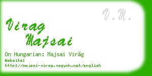 virag majsai business card